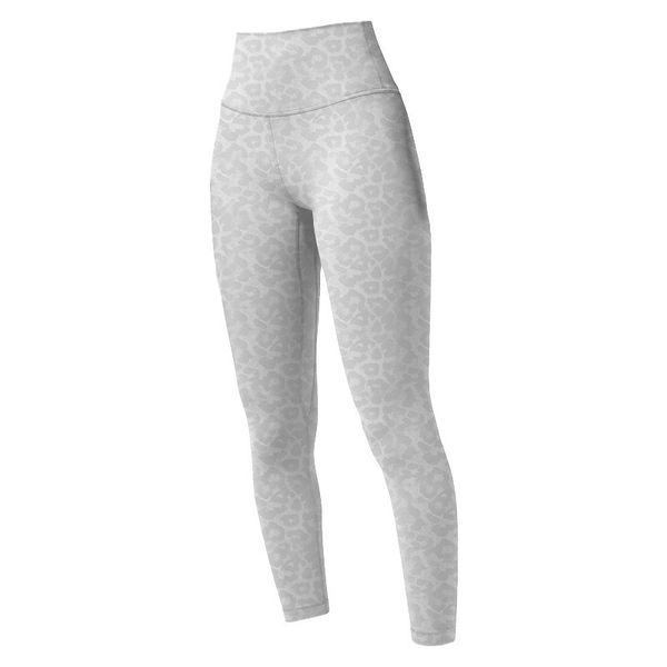 

ll brand align 25'' designer women sports leggings lycra double-sided sanding soft ventilate leopard printed straight sports runni