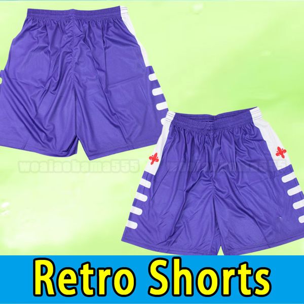 

retro soccer shorts edmundo batistuta rui costa football pants camisas de futebol fiorentina 1998 1999 98 99, Black;red