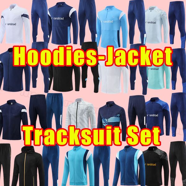 

23 24 marseilles soccer tracksuits milik maillot foot guendouzi payet clauss gerson veretout alexis harit football shirts short sleeve pants, Black