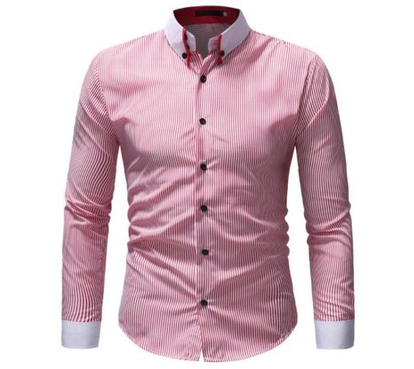 

men039s dress shirts mens shirt small stripe 2021 fashion long sleeve casual cotton business social clothing7657839, White;black