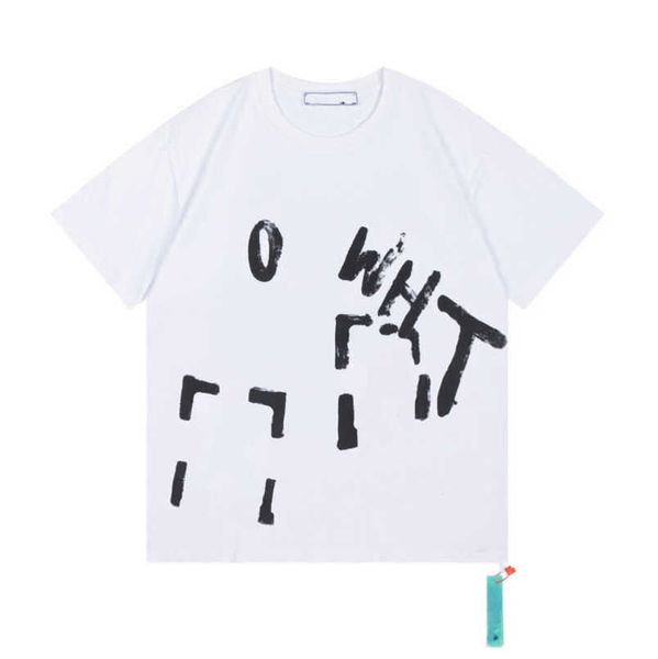 

luxuryoffs men's classics t shirts brand offer t-shirts fashion back arrow x printd men women eur size tees couples loose fat t-shirt, White;black
