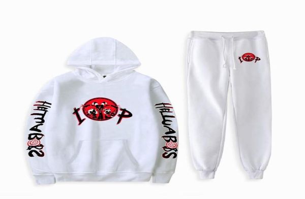 

men039s hoodies sweatshirts helluva sweatshirt two piece set hoodiejogger pant harajuku streetwear 2021 american anim2404046, Black
