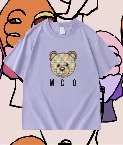 

2023 spring and summer new short-sleeved t-shirt with extremely high-density mercerized beaded ground, very delicate, good texture, cool and, White;black