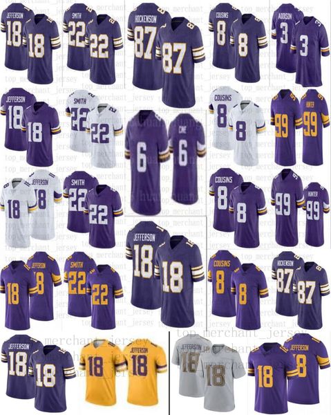 

18 justin jefferson football jersey dalvin cook adam thielen lewis cine kirk cousins danielle hunter kellen harrison smith t.j. hockenson 3, Black;red