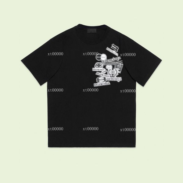 

22ss designer letter printed t shirts tee sweatshirt fashion high street short sleeves summer casual t-shirt breathable men women crew neck, Black;brown