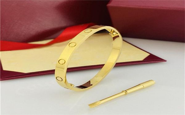 

love screw bracelet carti cuff bangle ladies screwdriver diamond luxury designer mens bracelets 18k gold silver plated high qualit2082227, White
