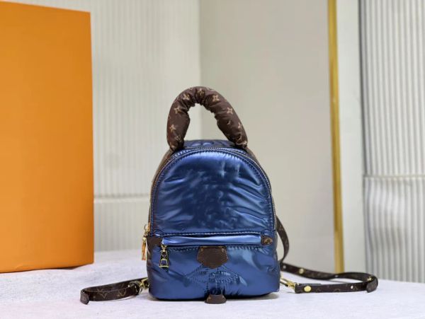 

mini winter style down feather comfortable backpack classic letter old flower print genuine leather backpack designer bags