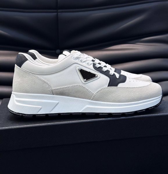 

famous design prax 01 men sneakers shoes platform trainers suede & leather rubber sole party wedding low comfot soft skateboard walking eu38, Black