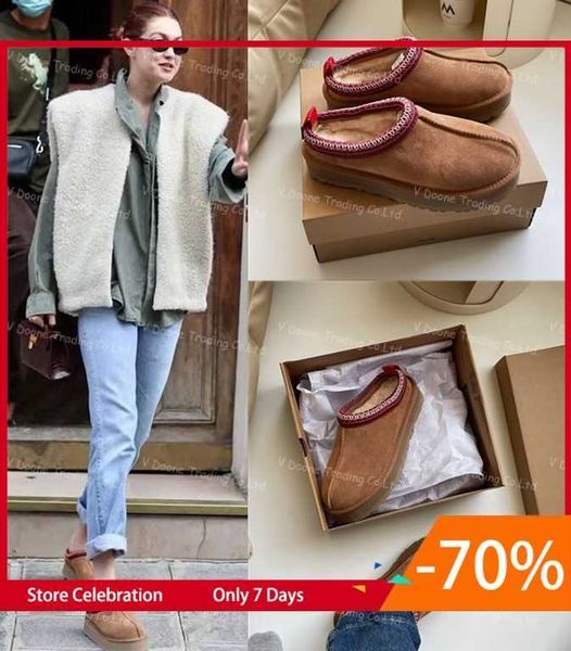 

boots australia womens snow boot tazz slipper tasman ugglies designer fur slides classic ultra mini platform booties suede wool winter, Black