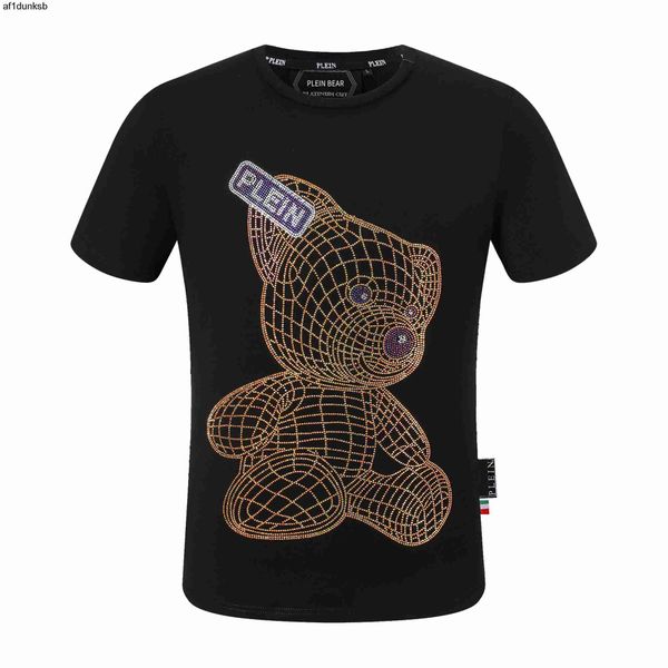 

plein bear t mens designer tshirts brand pp skulls men t-shirt round neck ss skull hip philipps hop tshirt tees 161275, White;black