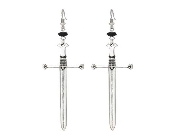 

sword earrings silver color classic eardrop all kinds of big swords fashion jewellery novel charm women men gift gothic mystical7851728