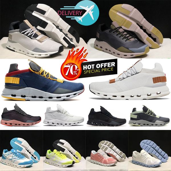 

new on cloud nova 5 running shoes clouds oncloud cloudnova men women designer sneakers white pearl brown sand undyed black eclipse onclouds