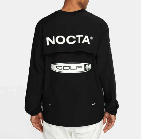 

men's hoodies us version nocta golf co branded draw breathable quick drying leisure sports t-shirt long sleeve round neck summer new, Black