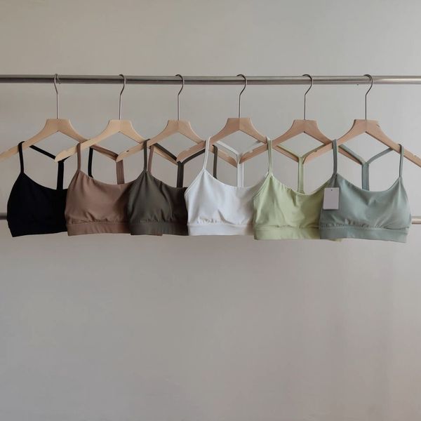 

luluwomen flow y bra nulu solid color women sports yoga bra fintness tank without steel rings quick dry lycra fabric butter soft running gy