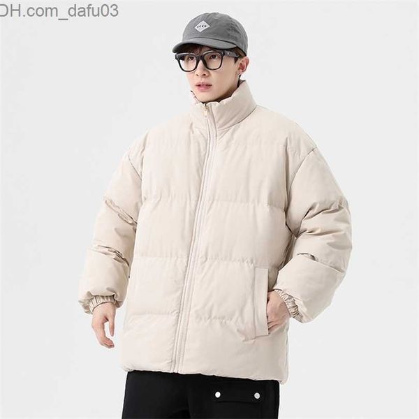 

men's down parkas mens down parkas winter warm thicken fashion coat oversize casual jacket male streetwear hip hop woman solid color m5, Black