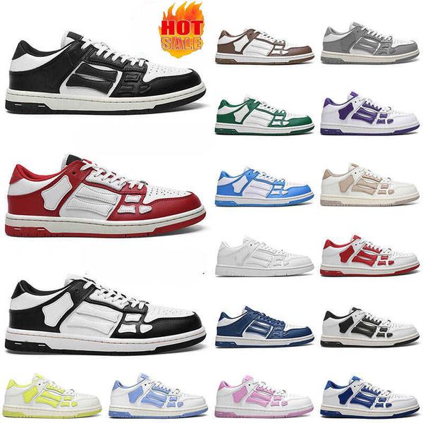 

2023 imiri designer shoes outdoor running shoes one skeleton shoe skel low dark grey brown light blue pink orange purple 1s sneaker high tra, Black