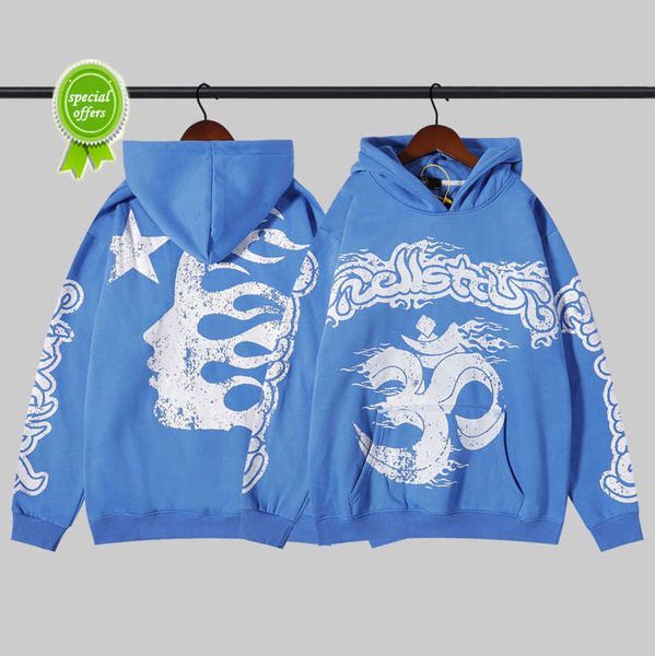 

men and women cotton hellstar herbo hoodie flaming star pullover hoodiesg0yq, Black