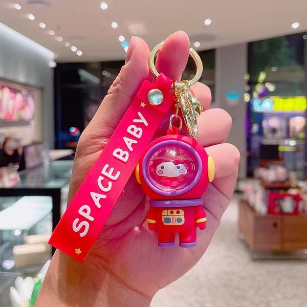 

fashion blogger designer jewelry cartoon astronaut keychain net red silicone toy mobile phone keychains lanyards keyrings wholesale ys35, Slivery;golden
