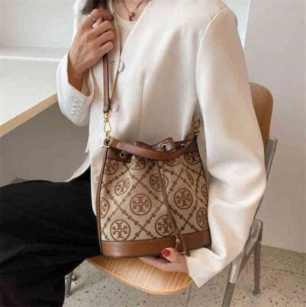 

designer luxury bags trend bucket hollow out simple fairy vintage canvas with drawstring