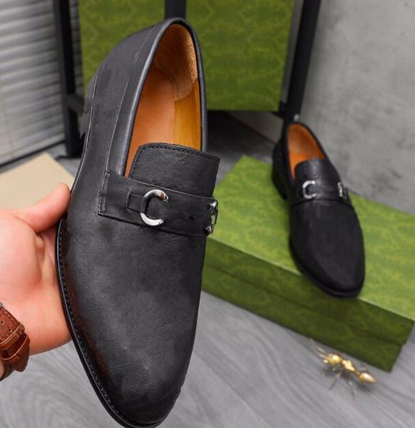 

man luxury cattlehide leather shoes wedding business shoes high-quality outdoors beach antiskid sandal fashion designer summer autumn dress, Black