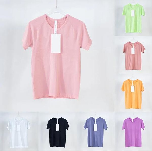 

swiftly tech 2.0 1.0 high designers yoga womens wear ladies sports t shirts short-sleeved t-shirts moisture wicking knit high elastic fitnes, White;red