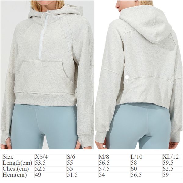 

ll-88288 womens hoodies exercise fitness wear yoga outfit sportswear outer short jackets outdoor apparel casual running long sleeve