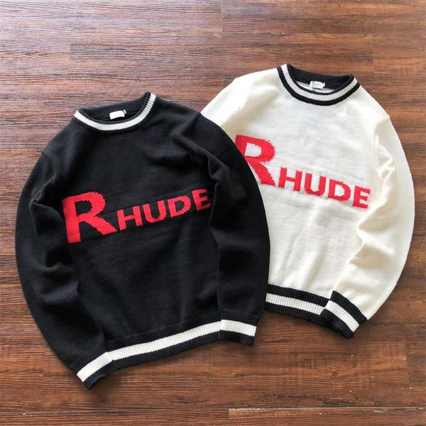 

real pics 2023fw letter sweater men women casual oversize sweatshirts sweaters