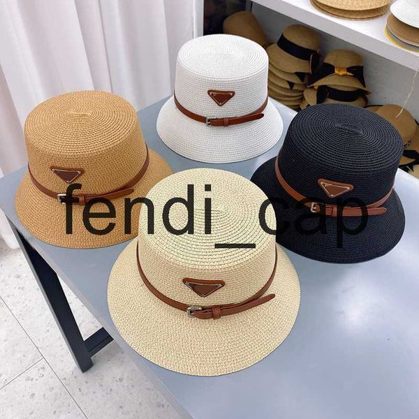

2023 wide brim hats ball caps women's inverted straw bucket hat colored flat straw hat sun shade sun protection, Blue;gray