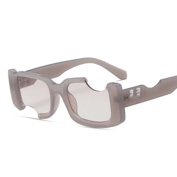 

designer offs sunglasses white fashion brand cut hole design women hip hop men mint green gentle sunglasses 2023, White;black