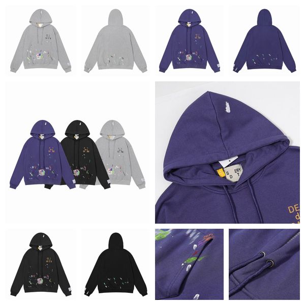 

2023 new galleries mens womens hoodies sweatshirts designers fashion trend depts classic letter printed hoodie high street cotton pullover, Black