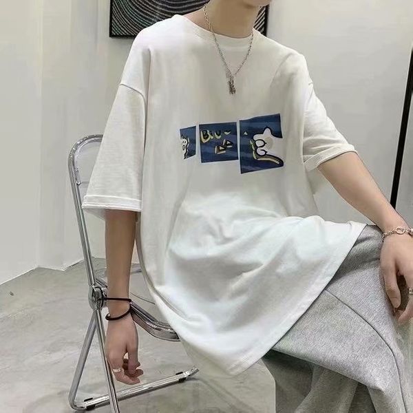 

summer designer men t-shirts round neck casual cotton t shirts summer short sleeve tee men women outdoor loose fun t shirt lover clothing ti, White;black