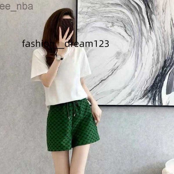 

women's hoodies sweatshirts celebrity style short-sleeved t-shirt women's advanced summer casual shorts casual wear with a two-pie, Black