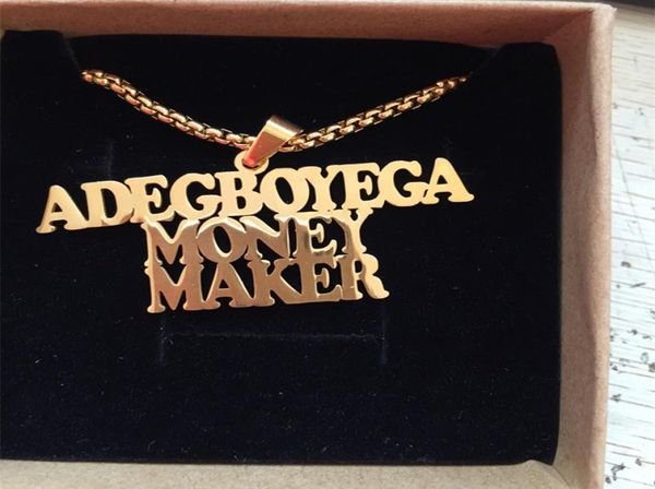 

stainless steel charm personalized name necklace men jewelry punk style gold chain nameplate collier femme custom gift7249592, Silver