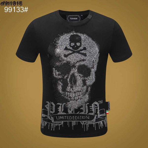 

t-shirts philipps high plein bear hop t designer hip tshirts brand classical clothing quality rhinestone skull men streetwear tshirt, White;black