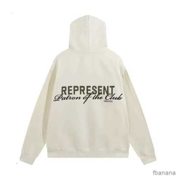 

designers men's repre hoodies limited slogan monogrammed hoodie american casual loose high street and velvet matching plus size sweatsh, Black