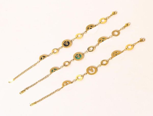 

3colors classic bracelets fashion elegant stainless steel bangle women 18k gold plated bracelet wristband cuff chain lovers gift w8661888, Black