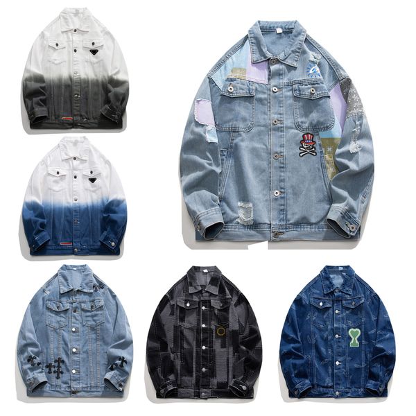 

mens jacket designer casual mens womens denim jacket men coat, Black;brown