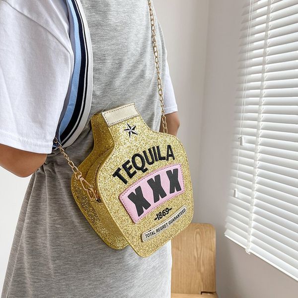 

Outlet factory shoulder bags 3 colors summer laser glossy fashion handbag creative reflective personalized embroidery chain bag trend sequined backpack 96847#, Welfare color/regular packaging