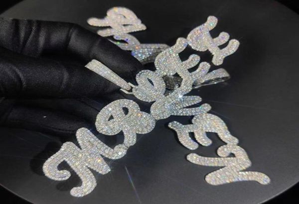 

ling az custom letters name pendant necklace bling 18k real gold plated jewelry9806159, Silver