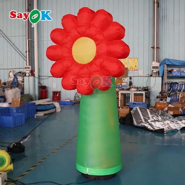 

giant inflatable flower model ground decoration inflatable flower model with a blower for displaying event bar advertisements
