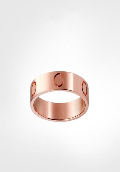 

4mm 5mm 6mm titanium steel silver love ring for woman mens womens rose gold jewelry for lovers couple band rings gift size 511 no4263550