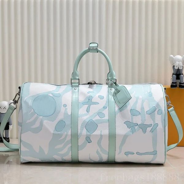 

designer travel bag men's tote bag women's duffel bag casual duffel bag drop blue tote luxury bag 50cm padlock key bag