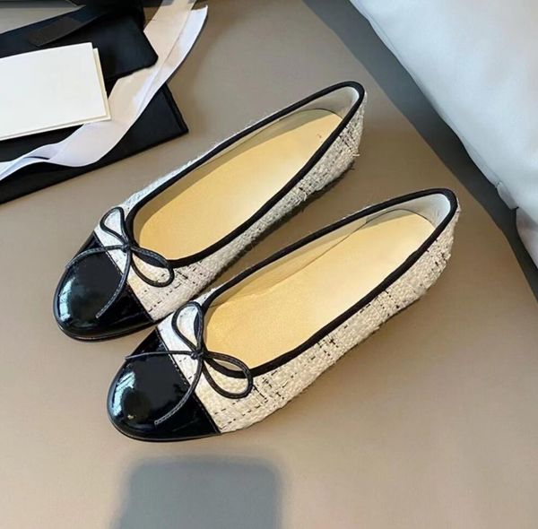 

designers ballet flats women dress shoe classics bowknot casual loafers summer fashion ballet flats women leather classic flat shoes, Black