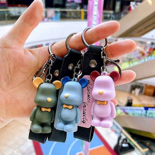 

fashion blogger designer jewelry cartoon violent bear couple gift festival mobile phone keychains lanyards keyrings wholesale ys01, Slivery;golden