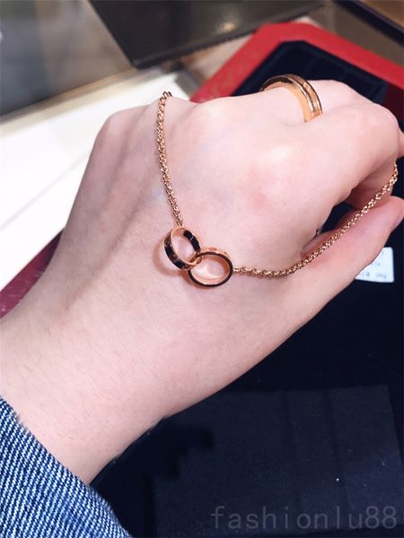 

double pendant necklace thin chain diamond love necklaces designer for women mother s day gifts jewelry plated gold colorful women men neckl, Silver