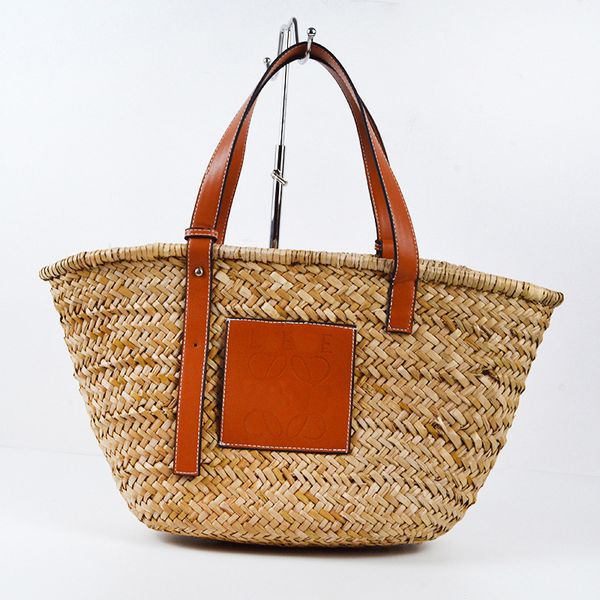 

2023 summer handwoven straw beach tote bags for women vintage hollow out handbag basket rattan vacation shoulder bag