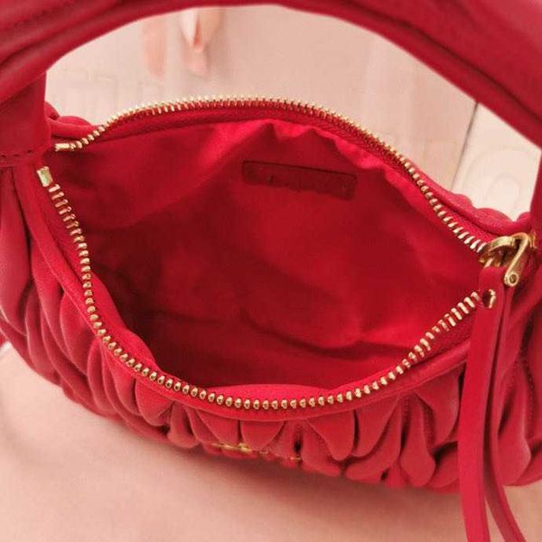 

designer bags miu bag leather pleated lamb skin handbag underarm hobo diagonally crossed bowling bag hobo clutch ppqw