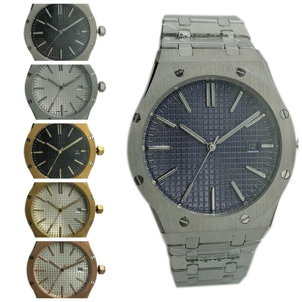 

audemar piquet watch 2023luxury men's watch quartz movement stainless steel strap sports version vk chronograph waterproof watch, Slivery;golden