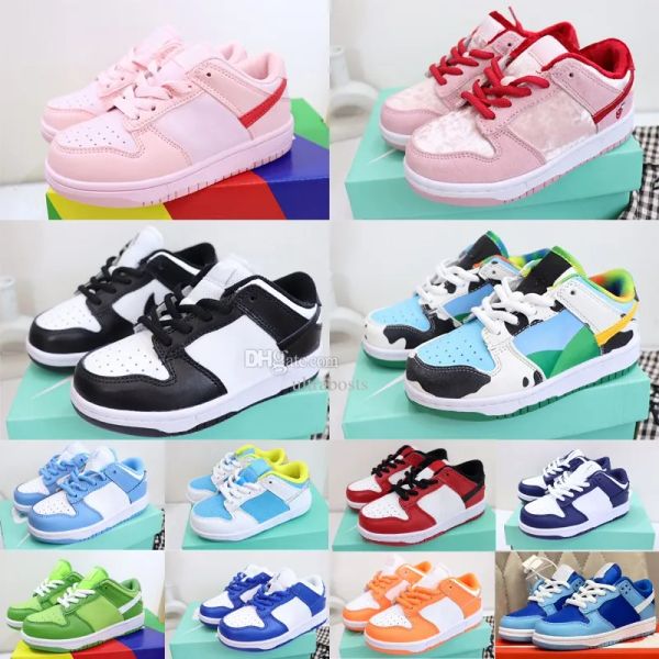 

kids dunks shoes sb low children running sneakers boys girls outdoor basketball trainers youth kid toddler triple pink sport shoe white blac, Black
