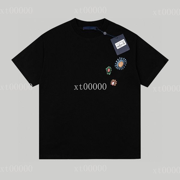 

22ss designer letter printed t shirts tee sweatshirt fashion high street short sleeves summer casual t-shirt breathable men women crew neck, Black;brown